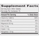 Caltrate 600+D3 Plus Minerals Mini (150 Count) Calcium & Vitamin D3 Supplement Mini Tablet, 600 mg, thumbnail image 3 of 5