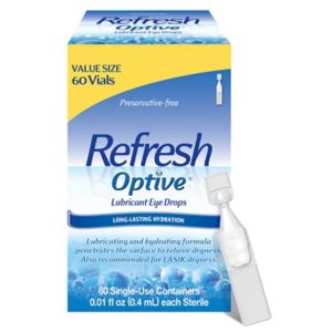 Refresh Optive Lubricant Eye Drops, 60CT