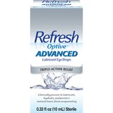 Refresh Optive Advanced Lubricant Eye Drops, 0.33 fl oz, thumbnail image 1 of 3