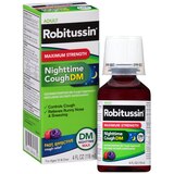 Robitussin Adult Maximum Strength Nighttime Cough DM Max, Blue Raspberry, 4 FL OZ, thumbnail image 4 of 5