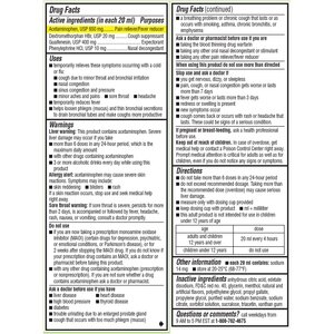 Robitussin Cf Dosage Chart