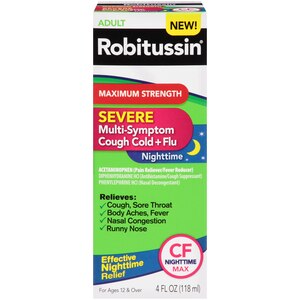 Robitussin Peak Cold Multi-Symptom Nighttime Cold Liquid - 4 Oz , CVS
