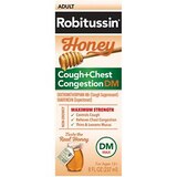 Robitussin Honey Cough + Chest Congestion DM Adult Max. Strength Day Liquid Syrup, 8 fl OZ, thumbnail image 1 of 6