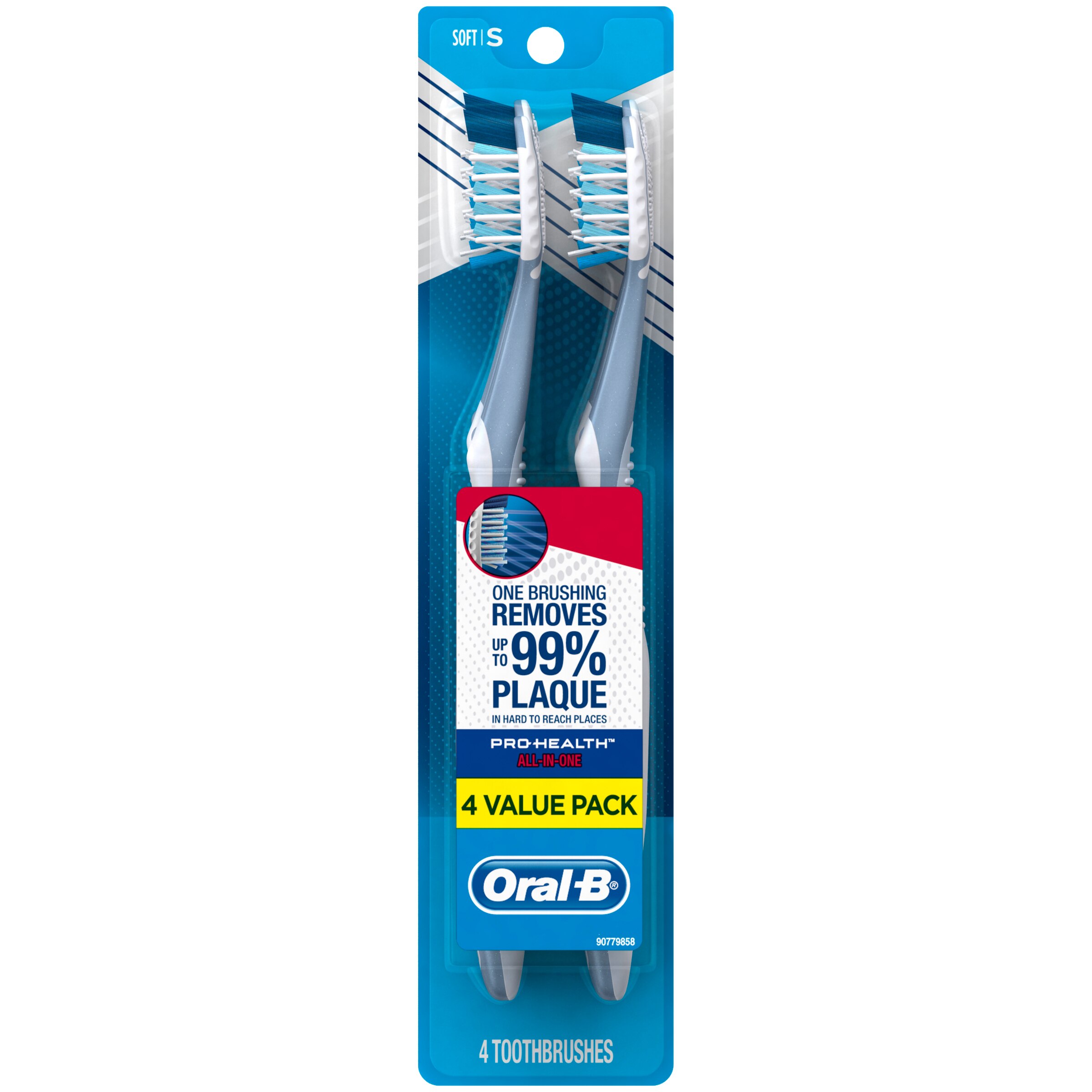 Oral-B Pro-Health All-in-One Manual Toothbrush, Soft, 4 Count - 4 Ct , CVS