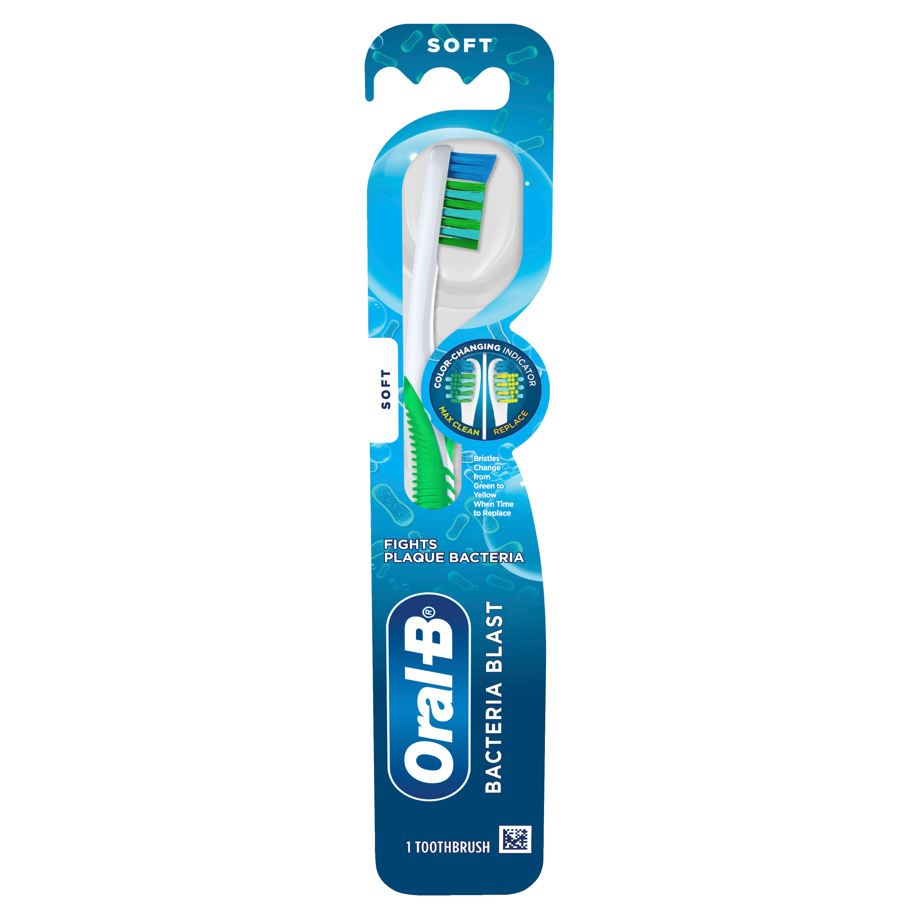 Oral-B Bacteria Blast Manual Toothbrush, Soft