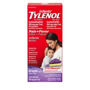 Tylenol Infants' Oral Suspension Grape, 2 OZ