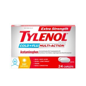 Tylenol Extra Strength Cold + Flu Multi-Action Daytime Caplets, 24 CT