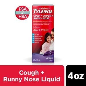 Tylenol Cold Cough Runny Nose Dosage Chart