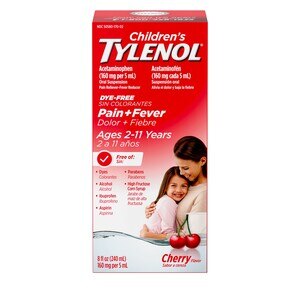 Tylenol Children's Acetaminophen Pain + Fever, Ages 2-11, Dye-Free Cherry