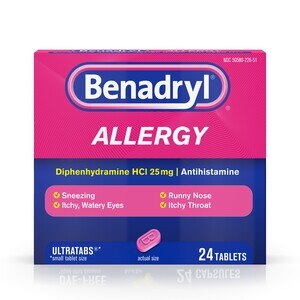 Benadryl Allergy Relief Antihistamine Tablets, 24ct, CVS