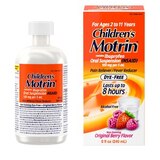 Children's Motrin Dye-Free Ibuprofen Oral Suspension, Berry, 8 FL OZ, thumbnail image 1 of 8