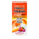 Children's Motrin Dye-Free Ibuprofen Oral Suspension, Berry, 8 FL OZ, thumbnail image 3 of 8