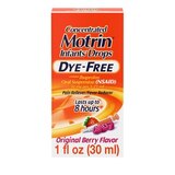 Infants' Motrin Dye Free Concentrated Drops Ibuprofen Oral Suspension, Original Berry, 1 FL OZ, thumbnail image 4 of 9
