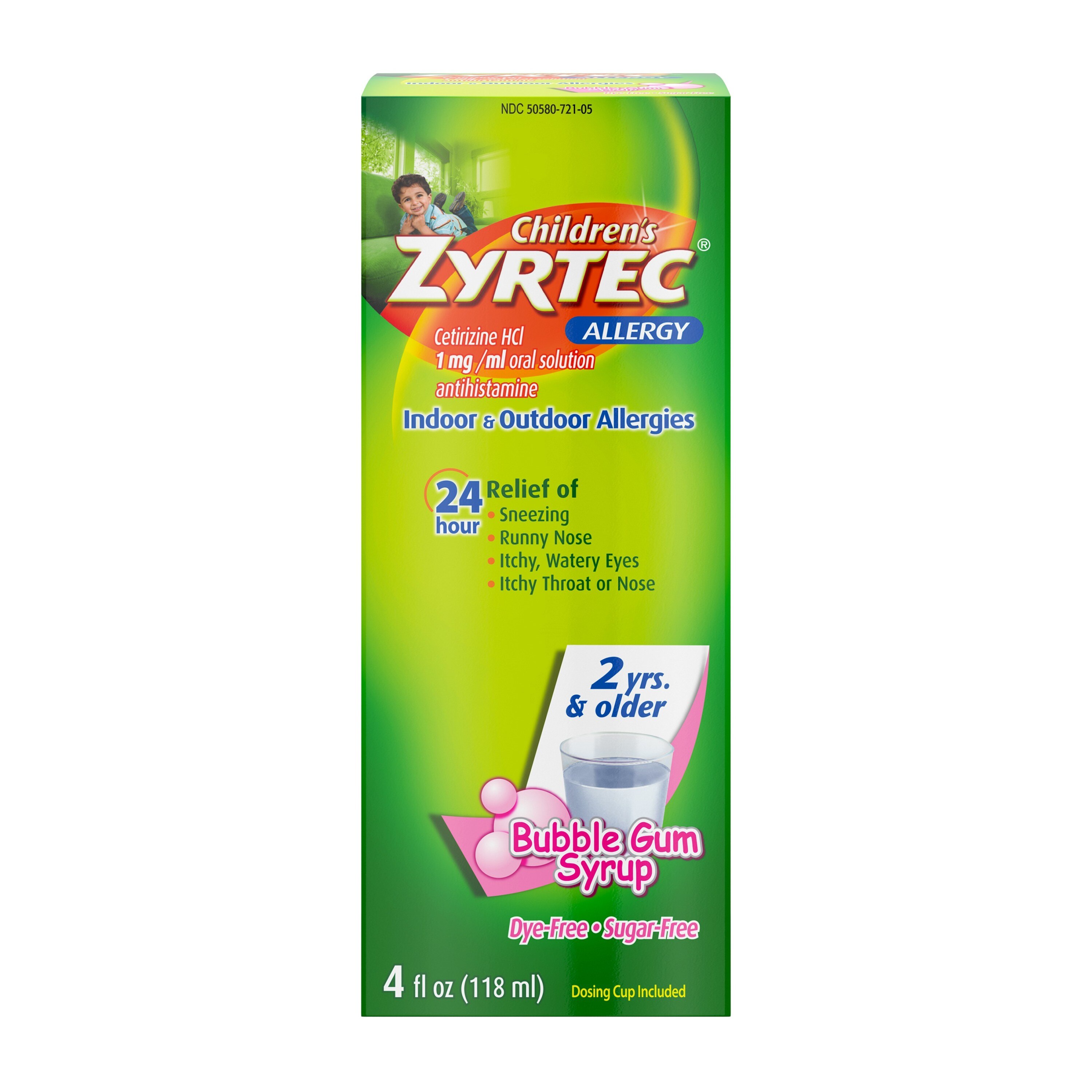 Zyrtec Children's Allergy Relief Liquid, Bubblegum, 4 Oz , CVS
