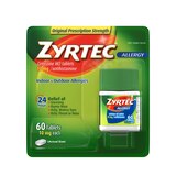Zyrtec 24HR Allergy Relief Tablets, 10mg Cetirizine HCl, thumbnail image 1 of 15