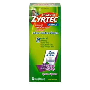 Zyrtec Children's Allergy Relief Liquid, Grape, 8 Oz , CVS