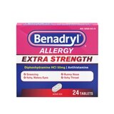 Benadryl Extra Strength Allergy Releif, 50mg Diphenhydramine HCl, 24 CT, thumbnail image 1 of 7