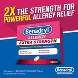 Benadryl Extra Strength Allergy Releif, 50mg Diphenhydramine HCl, 24 CT, thumbnail image 4 of 7