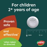 Zyrtec Children's 24HR Dye-Free Allergy Relief Chewable Tablets, 2.5mg Cetirizine HCl, Grape, 24 CT, thumbnail image 4 of 9