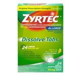 Zyrtec Dissolve Tabs, Citrus, 24 CT, thumbnail image 1 of 7