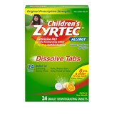 Zyrtec Children's 24HR Allergy Relief Dissovable Tabs, Citrus, thumbnail image 1 of 15