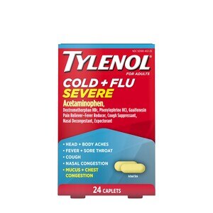 Tylenol Cold + Flu Severe Caplets, 24 Ct , CVS