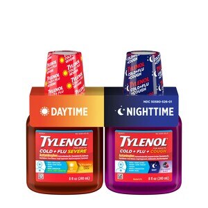 Tylenol Day And Nighttime Cold + Flu Liquid Combo Pack, 2 8 Oz Bottles , CVS