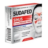 Sudafed 12 Hour Sinus Pressure + Pain Relief Sinus Decongestant, 16 CT, thumbnail image 3 of 5