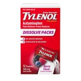 Tylenol Extra Strength Acetaminophen Dissolve Packs, Berry, thumbnail image 1 of 12