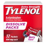 Tylenol Extra Strength Acetaminophen Dissolve Packs, Berry, thumbnail image 5 of 8