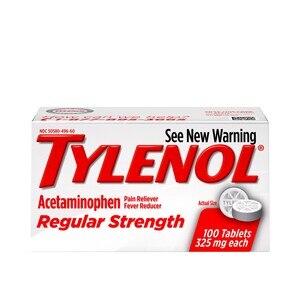 Tylenol - Analgésico/antifebril en tabletas, potencia regular, 325 mg
