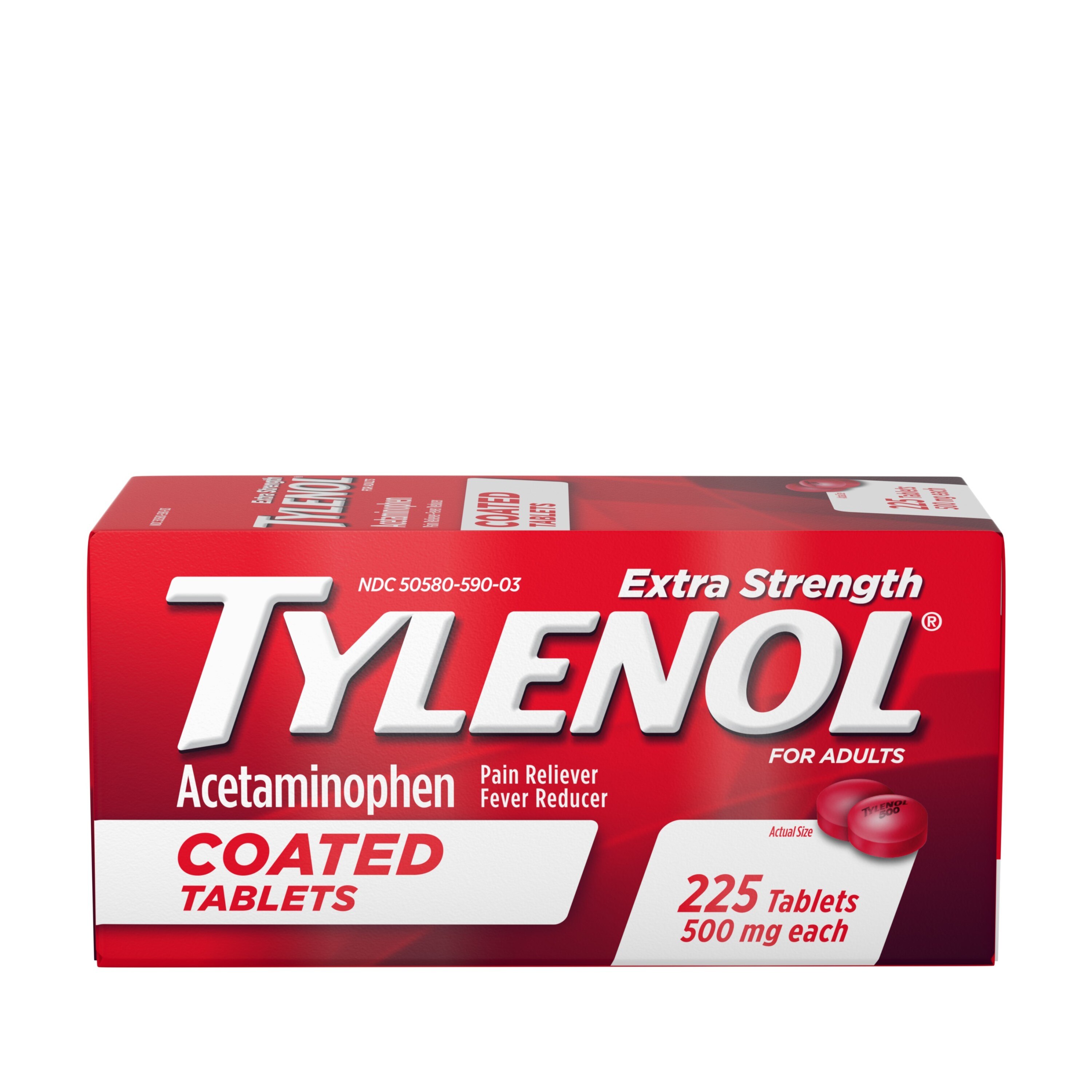 Tylenol Extra Strength Coated Tablets With Acetaminophen 500mg, 225 Ct , CVS