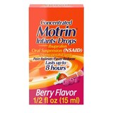 Infants' Motrin Concentrated Drops Ibuprofen Oral Suspension, Original Berry, 0.5 FL OZ, thumbnail image 4 of 9