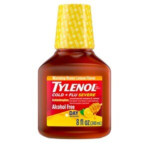 Tylenol Cold + Flu Severe Flu Medicine, Honey Lemon Flavor, 8 fl. OZ