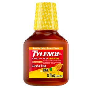 Tylenol Cold + Flu Severe Flu Medicine, Honey Lemon Flavor - 8 Oz , CVS