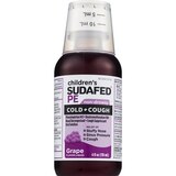 Children's Sudafed PE Cold+Cough Grape Flavor Liquid, 4 Fl. Oz, thumbnail image 2 of 8