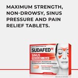 Sudafed PE Max Strength Non-Drowsy Sinus Pressure + Pain Caplets, 24 CT, thumbnail image 3 of 6