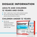 Sudafed PE Non-Drowsy Head Congestion + Pain Relief Caplets, 20 CT, thumbnail image 2 of 8