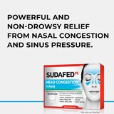 Sudafed PE Non-Drowsy Head Congestion + Pain Relief Caplets, 20 CT, thumbnail image 3 of 8