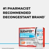 Sudafed PE Head Congestion + Flu Severe Tablets for Adults, 24 CT, thumbnail image 3 of 6