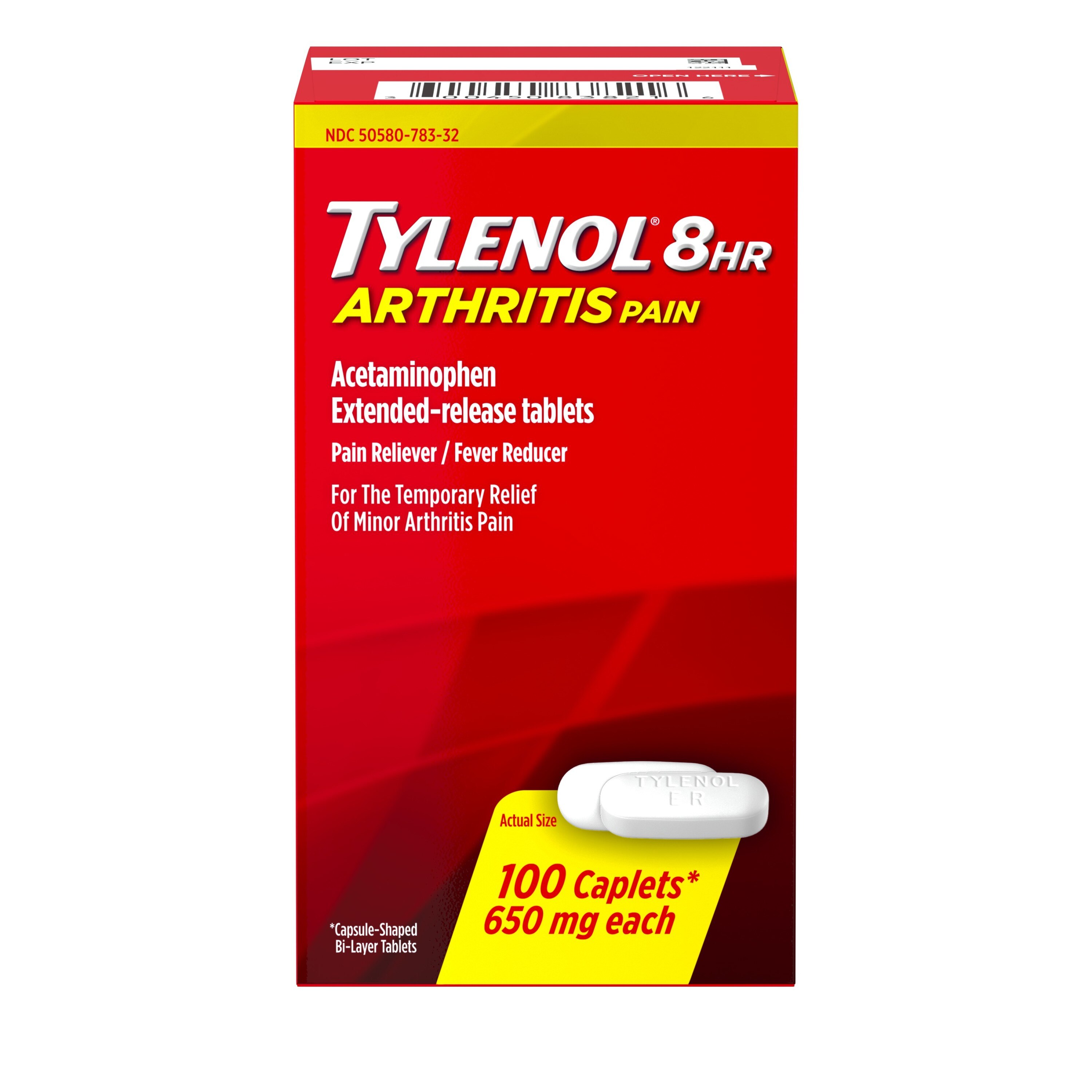 Tylenol 8 Hour Arthritis & Joint Pain Acetaminophen Tablets, 100 Ct , CVS
