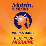 Motrin IB Migraine Relief 200 MG Ibuprofen Liquid Gel Caps, thumbnail image 2 of 15