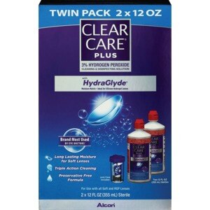 Clear Care Plus Cleaning And Disinfecting Solution, 12 Fl Oz, Twin Pack - 12 Oz , CVS