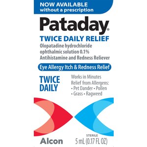 PATADAY Twice Daily Relief - Gotas para aliviar la picazón en los ojos por la alergia, 5 ml