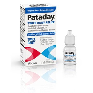 PATADAY Twice Daily Relief - Gotas para aliviar la picazón en los ojos por la alergia, 5 ml
