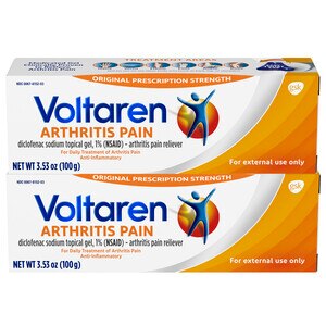 Voltaren Diclofenac Sodium Topical Arthritis Pain Relief Gel - 3.5 Oz Tube (Pack Of 2)