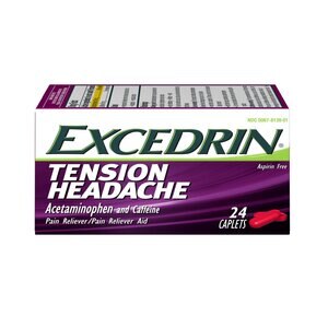 Excedrin Tension Headache Pain Relief Caplets, Aspirin Free, 24 CT