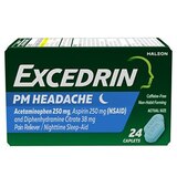 Excedrin PM Headache Pain Reliever/Nighttime Sleep-Aid Caplets, thumbnail image 1 of 8