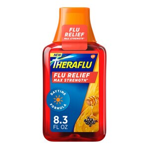 Theraflu Max Strength Flu Relief, Honey & Elderberry, 8.3 Oz , CVS