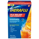 Theraflu Max Strength\ Flu Relief Packets, Honey Lemon, 6 CT, thumbnail image 1 of 3